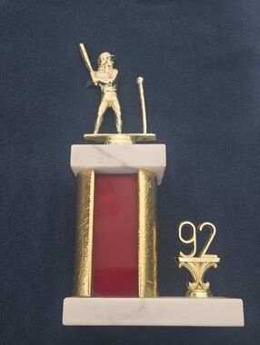 Gold and Red T-Ball Trophy